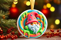 Round Christmas Ornament Sublimation|Clipart Product Image 2