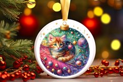 Round Christmas Ornament Sublimation|Clipart Product Image 1