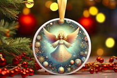 Round Christmass Ornament PNG Product Image 1