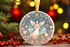 Round Christmass Ornament PNG Product Image 1