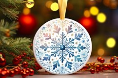 Round Christmas Ornament Sublimation|Clipart Product Image 2