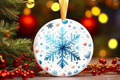 Round Christmass Ornament PNG Product Image 1