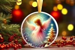 Round Christmas Ornament Sublimation|Clipart Product Image 2
