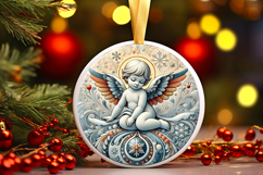 Round Christmass Ornament PNG Product Image 1
