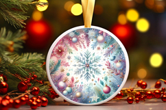 Round Christmass Ornament PNG Product Image 1