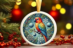 Round Christmas Ornament Sublimation|Clipart Product Image 2
