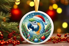 Round Christmas Ornament Sublimation|Clipart Product Image 2
