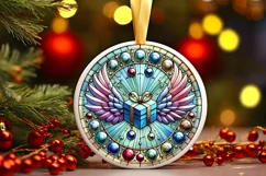 Round Christmas Ornament Sublimation|Clipart Product Image 2