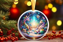 Round Christmas Ornament Sublimation|Clipart Product Image 1