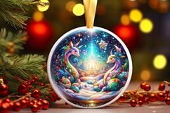 Round Christmass Ornament PNG Product Image 1