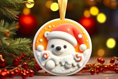 Round Christmas Ornament Sublimation|Clipart Product Image 1