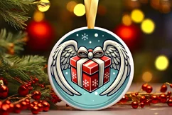 Round Christmas Ornament Sublimation|Clipart Product Image 1