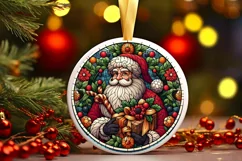 Round Christmas Ornament Sublimation|Clipart Product Image 1