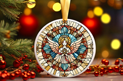 Round Christmass Ornament PNG Product Image 1