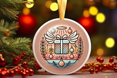 Round Christmas Ornament Sublimation|Clipart Product Image 2
