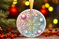 Round Christmass Ornament PNG Product Image 1