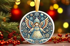 Round Christmas Ornament Sublimation|Clipart Product Image 2