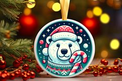 Round Christmas Ornament Sublimation|Clipart Product Image 1