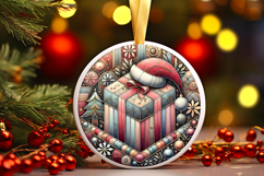 Round Christmass Ornament PNG Product Image 1