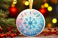 Round Christmas Ornament Sublimation|Clipart Product Image 1