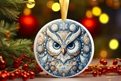 Round Christmas Ornament Sublimation|Clipart Product Image 1