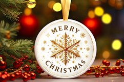 Round Christmas Ornament Sublimation|Clipart Product Image 3