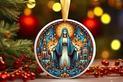 Round Christmas Ornament Sublimation|Clipart Product Image 1