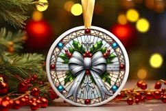 Round Christmas Ornament Sublimation|Clipart Product Image 2