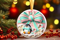 Round Christmas Ornament Sublimation|Clipart Product Image 1