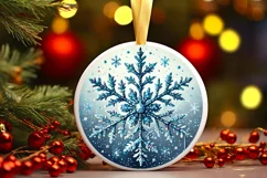 Round Christmas Ornament Sublimation|Clipart Product Image 1
