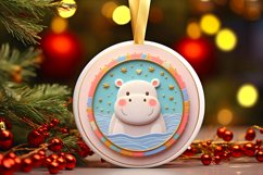 Round Christmas Ornament Sublimation|Clipart Product Image 1