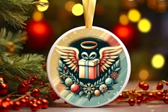Round Christmas Ornament Sublimation|Clipart Product Image 2