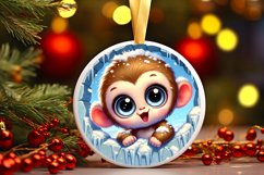 Round Christmas Ornament Sublimation|Clipart Product Image 1