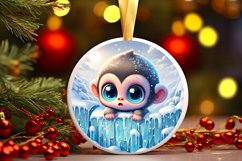 Round Christmas Ornament Sublimation|Clipart Product Image 1
