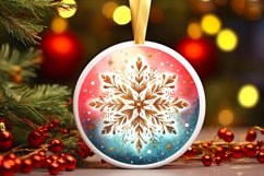 Round Christmas Ornament Sublimation|Clipart Product Image 1