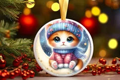 Cute Digital Painting Featuring Cute Baby Kitten PNG Product Image 3