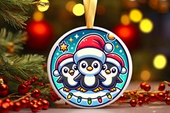 Round Christmas Ornament Sublimation|Clipart Product Image 1