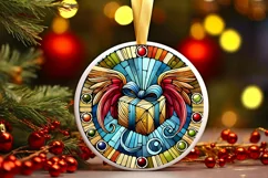 Round Christmas Ornament Sublimation|Clipart Product Image 1