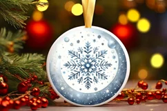 Round Christmas Ornament Sublimation|Clipart Product Image 1