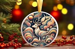 Round Christmas Ornament Sublimation|Clipart Product Image 1