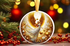 Round Christmass Ornament PNG Product Image 1
