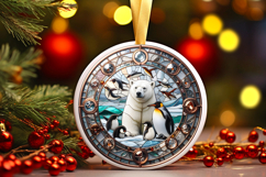 Round Christmass Ornament PNG Product Image 1
