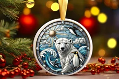 Round Christmas Ornament Sublimation|Clipart Product Image 1