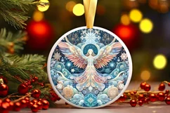Round Christmas Ornament Sublimation|Clipart Product Image 1