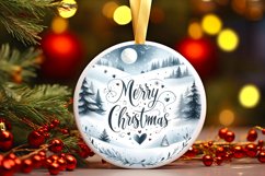 Watercolor Christmas Image Featuring Winter Scene with Product Image 1