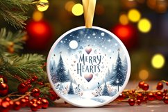 Watercolor Christmas Image Featuring Winter Scene with Product Image 1