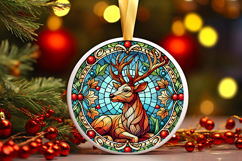 Round Christmass Ornament PNG Product Image 1