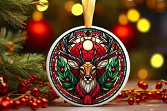 Round Christmas Ornament Sublimation|Clipart Product Image 1