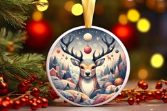 Round Christmas Ornament Sublimation|Clipart Product Image 1