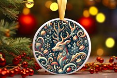 Round Christmas Ornament Sublimation|Clipart Product Image 1